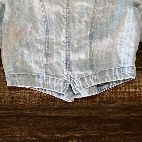 & AND JACKET CROPED DENIM WITH METAL BUTTON BRAID DETAIL SIZE 6 - Picture 5 of 5
